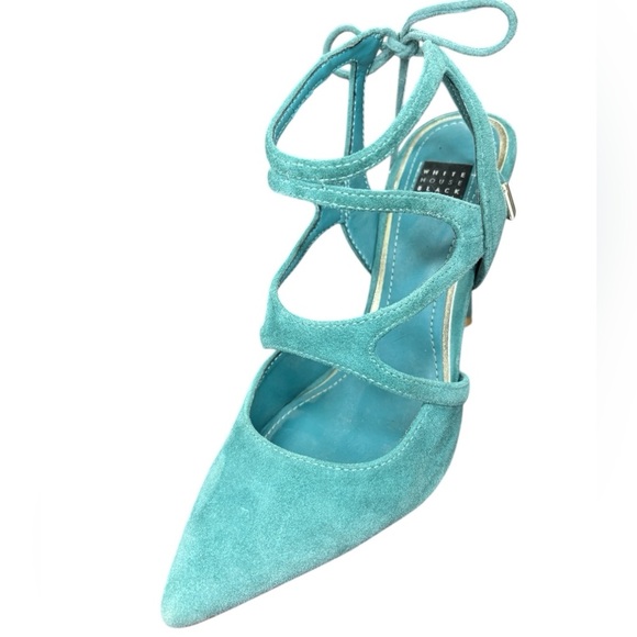 WHBM WHITE HOUSE BLACK MARKET ZOE Elegant Turquoise Women's Heels, Size 5.5 - Picture 2 of 7